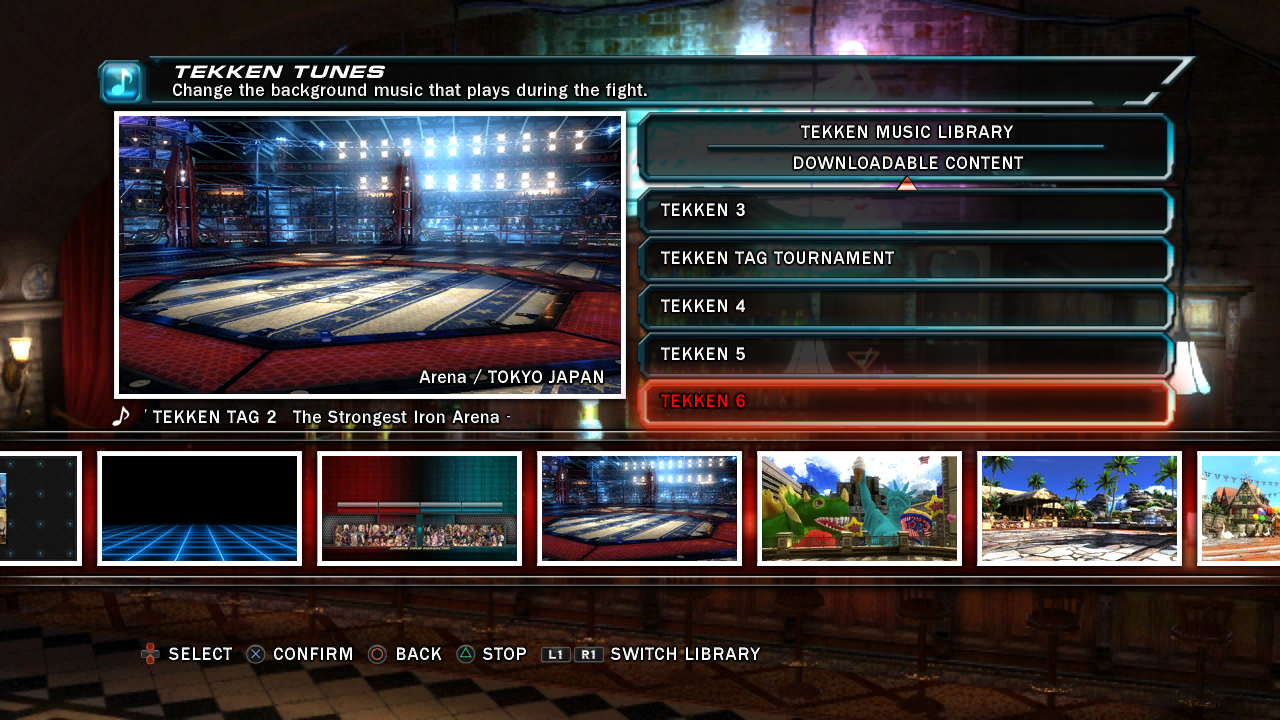 Tekken Tag Tournament 2 offline menu