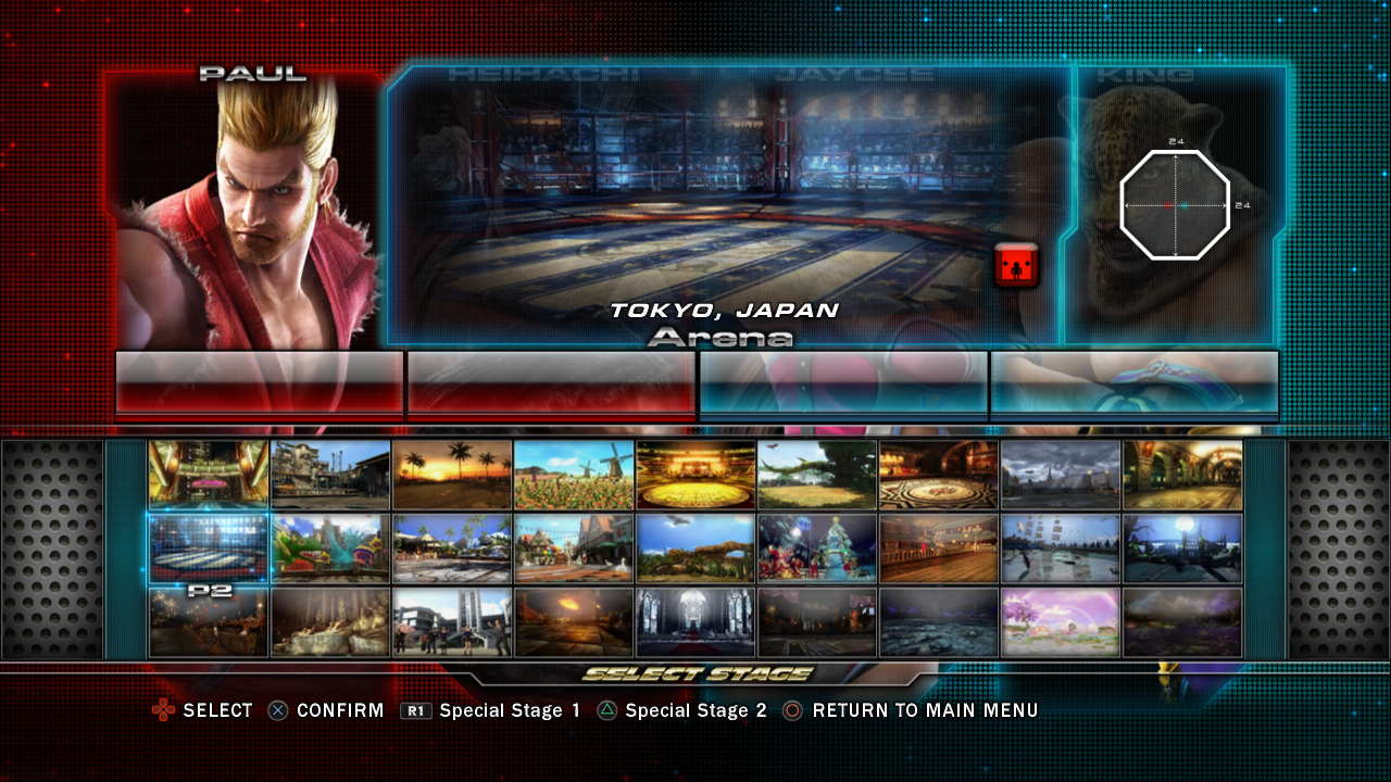 Tekken Tag Tournament 2 offline menu